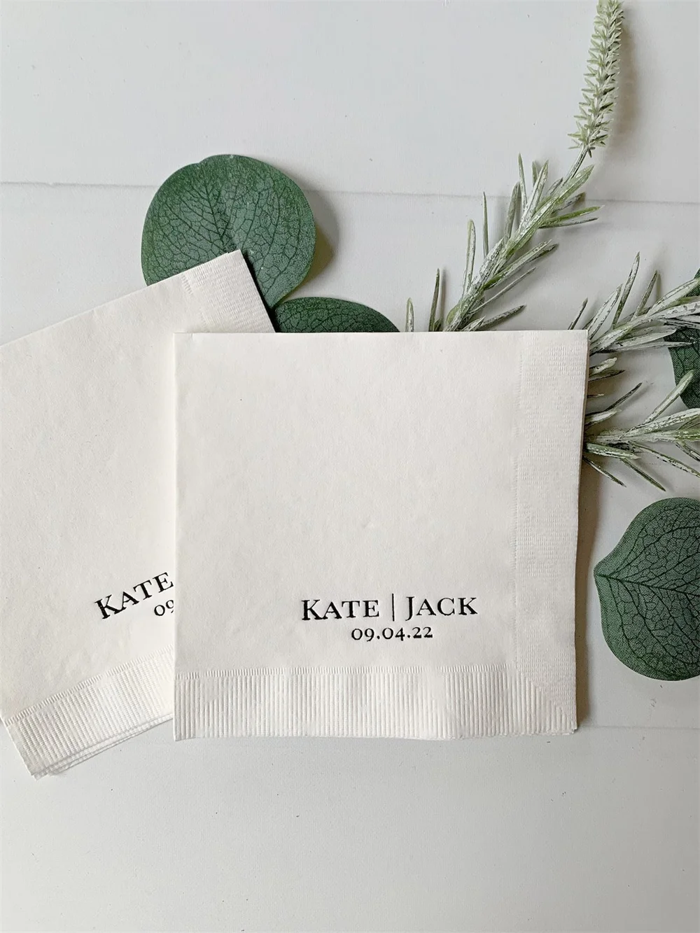 50PCS  Personalized Wedding Cocktail Napkins