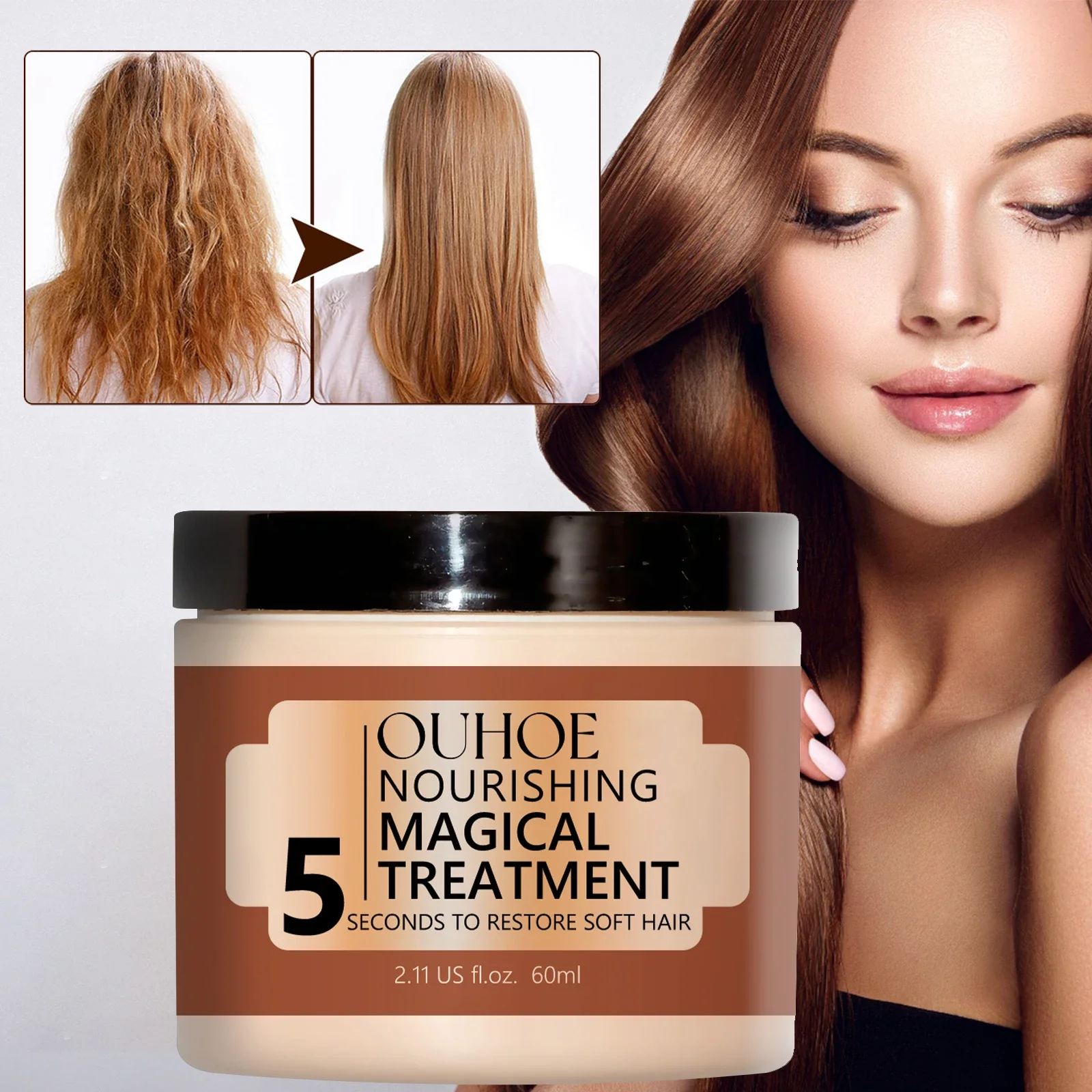 Magical Treatment Hair Mask 5 Seconds Repair Frizzy Damaged Soft Smooth Shiny Hair Straighten Moisturize Hair Care Conditioner