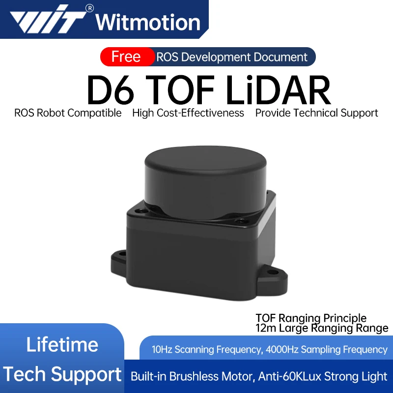 

dTOF laser lidar outdoor Light resistance 5000Hz 60Klx 12m 360° Scanning