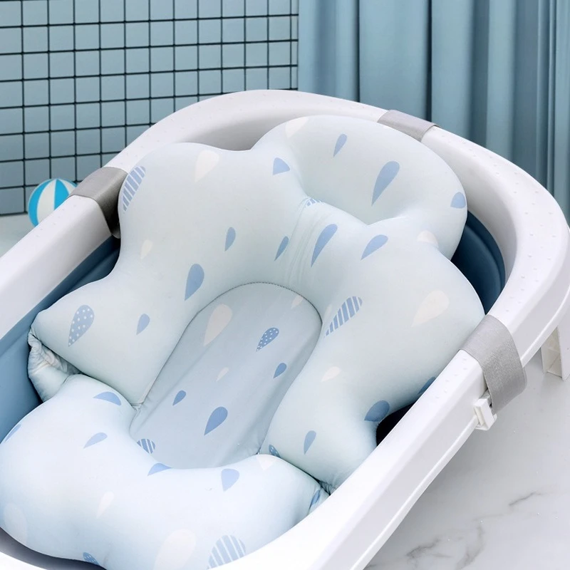 

Cute Cartoon Baby Bathing Recliner Seat Hammock Adjustable Newborn Support Infant Non-Slip Mesh Cushion for Safe Bath Time