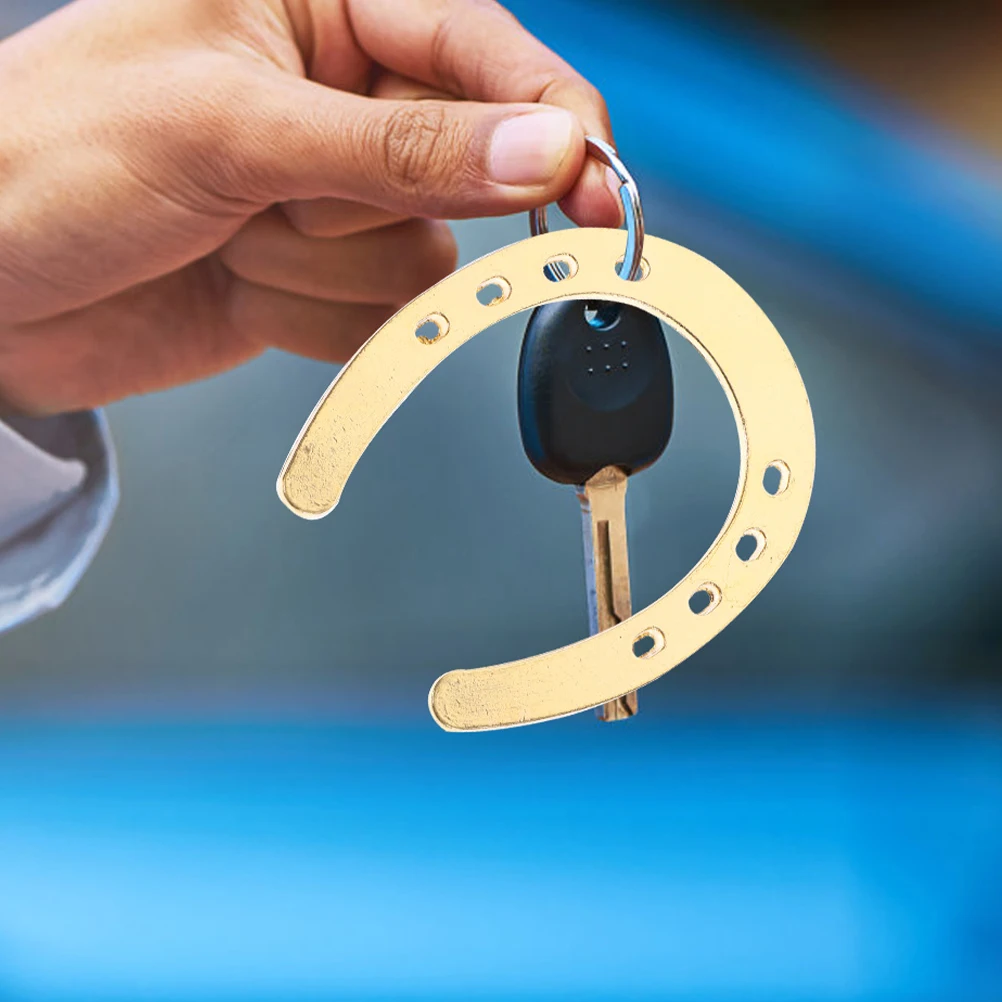 

15Pcs Gold Horseshoe Key Pendant DIY Metal Key Rings Handmade Charms for Crafts Car Home Keys DIY Horseshoes Pendants