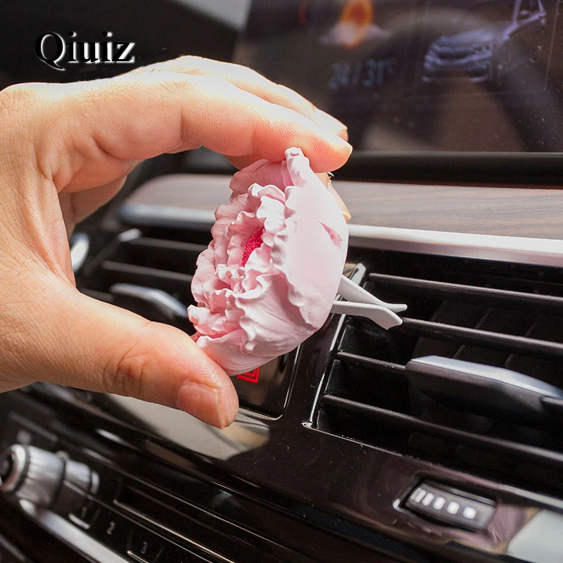 

Qiuiz Gypsum Flower Perfume Dispenser Ceramic Essential Oil Stone Home Air Freshener Auto Conditioning Decoration Car Accessorie