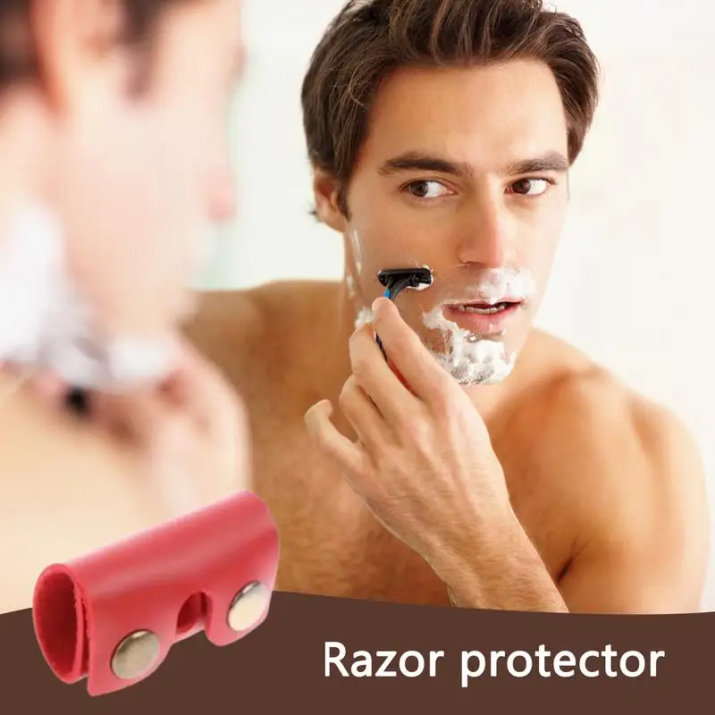 Safety Razor Blade Guard PU Leather Razor Protector Portable Razor Case Protector For Travel Lightweight Razor Organizer Cover