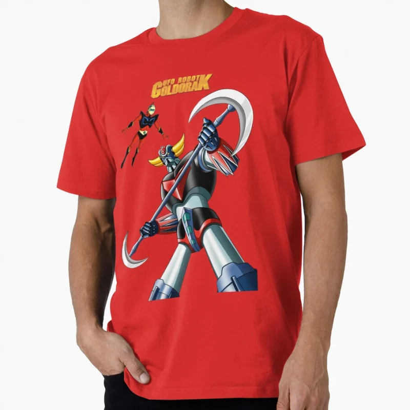 Goldrake 1224 Classic Mecha Anime UFO Robot Grendizer Gift t shirt mens 100% cotton Y2K clothes All size Tops S-6XL Cartoon Tee