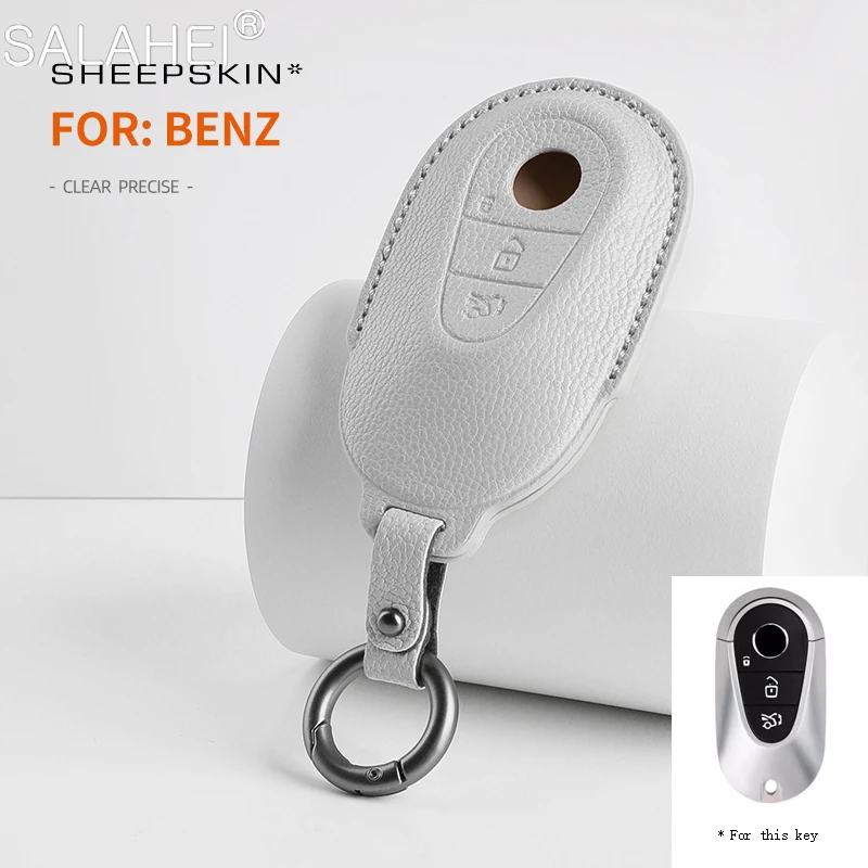 

Goatskin Car Key Case Cover Shell Holder Protector For Mercedes Benz C S Class W223 W206 S350 S400 S450 S500 Styling Accessories