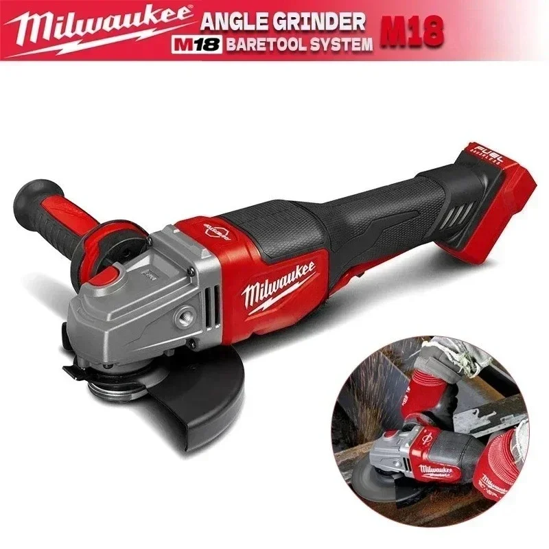 

Milwaukee M18 125mm 4 Gears Brushless Angle Grinder Polishing Cutting Machine No-Lock Paddle Switch Electric Cordless Tools