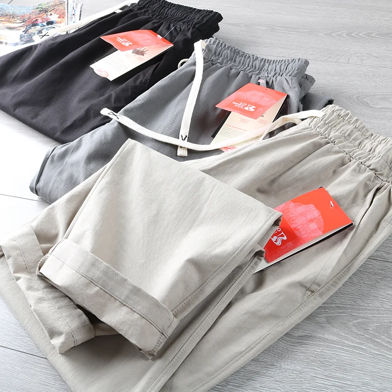 

Легкие свободные мужские повседневные брюки, летние прямые брюки, Lenzing, модальные брюки из смешанной ткани, противомоскитные брюки