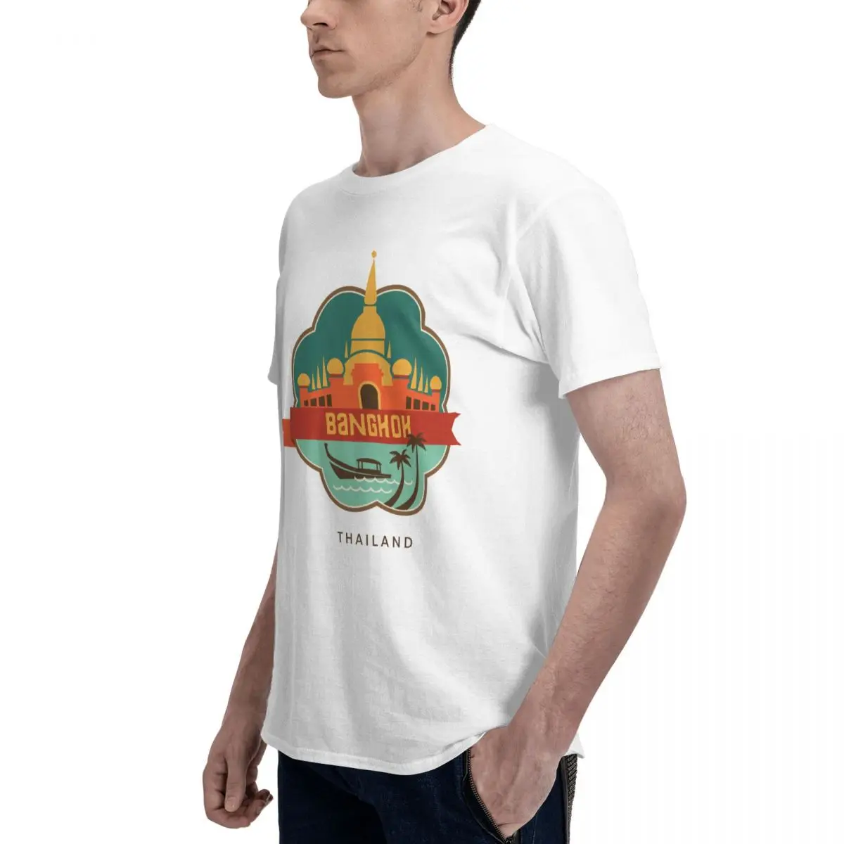 100% Cotton THAILAND BANGKOK T - Mens Fashion Bangkok บทวิจารณ์และราคา