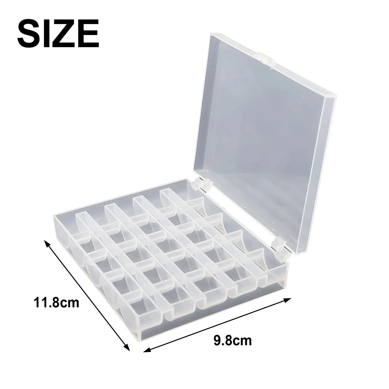 25p Metal Bobbins/Clear Sewing Machine Bobbins Spools Empty Bobbins Spools Plastic Storage Box For Home Sewing Accessories Tools