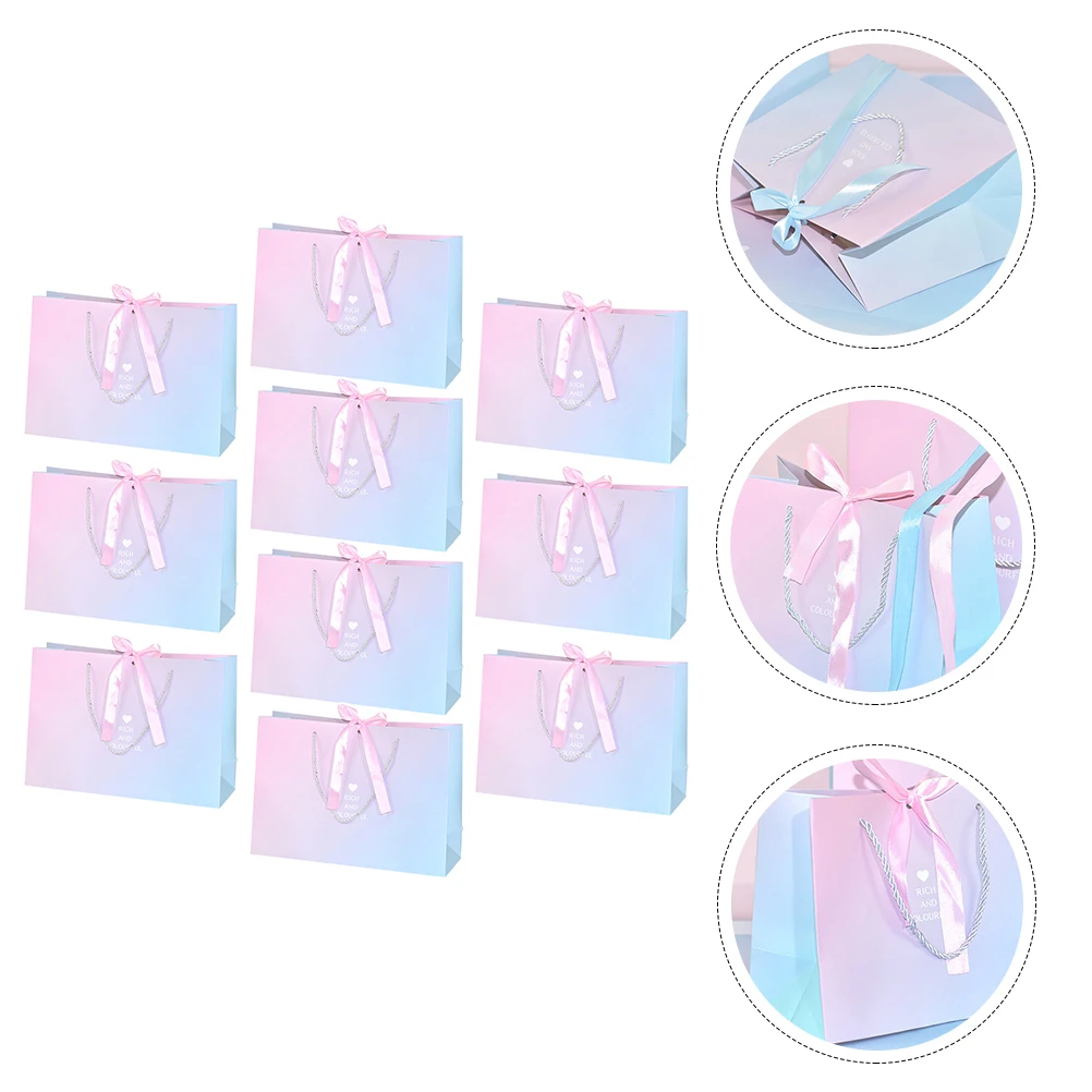 

10 Pcs Gift Bag Birthday Party Supplies High Quality Paper Safe Environmental Wedding Anniversary Valentine Packaging