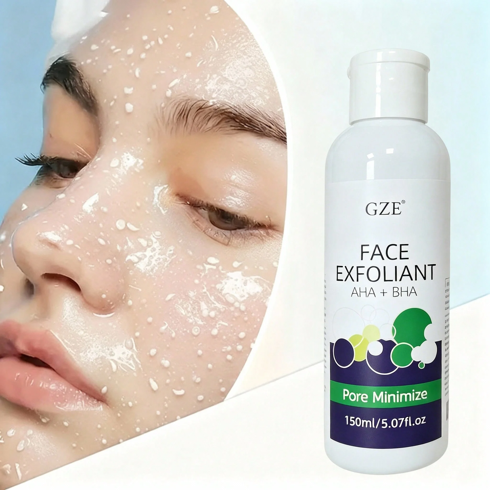 GZE Face Exfoliant, Pore Minimizing Liquid Exfoliator, Gentle Peel to Remove Dead Skin, Clear Blackheads & Refine Large Pores view 6