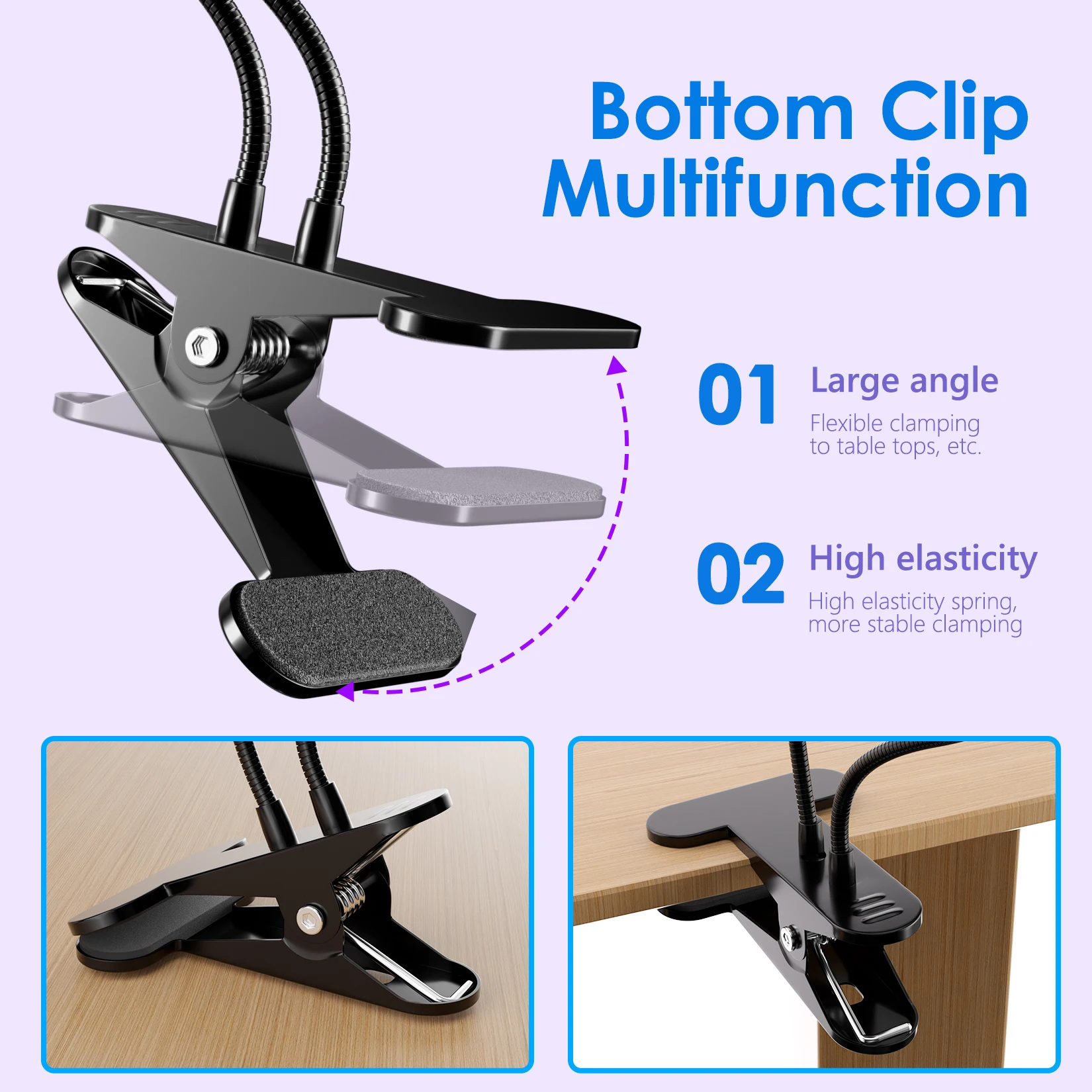 โคมไฟเล็บ LED 3W โคมไฟคอห่านแบบยืดหยุ่น Quicky แห้ง Double-Headed เล็บเครื่องเป่าเล็บเจล Curing Light Plug Play