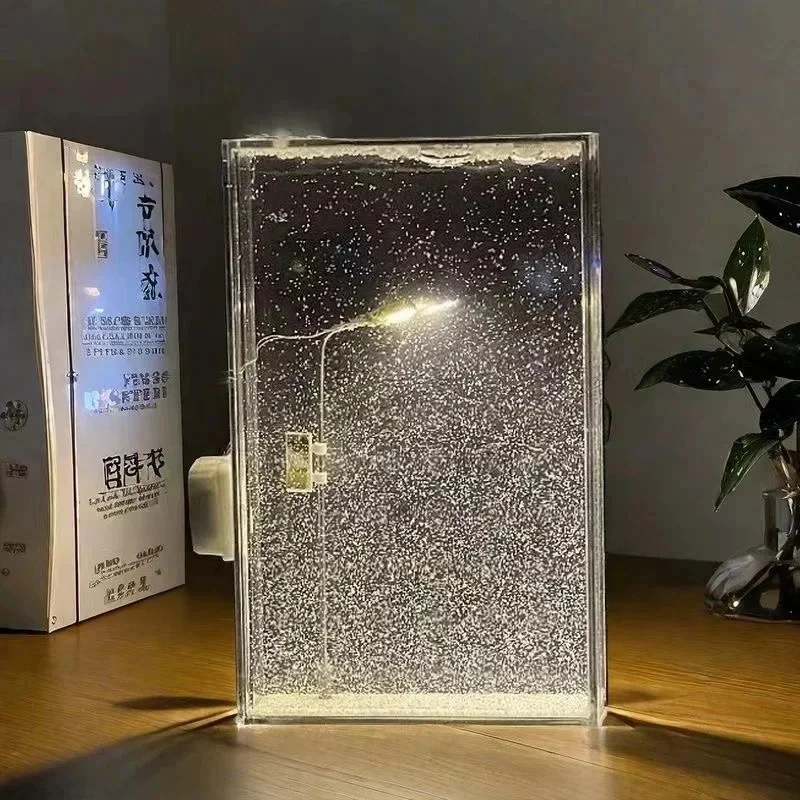 

Small Street Light Snowy Night DIY Christmas Lights Bedside Lamp Crafts Night Street Lamps Magic Snowy Landscape Night Lights