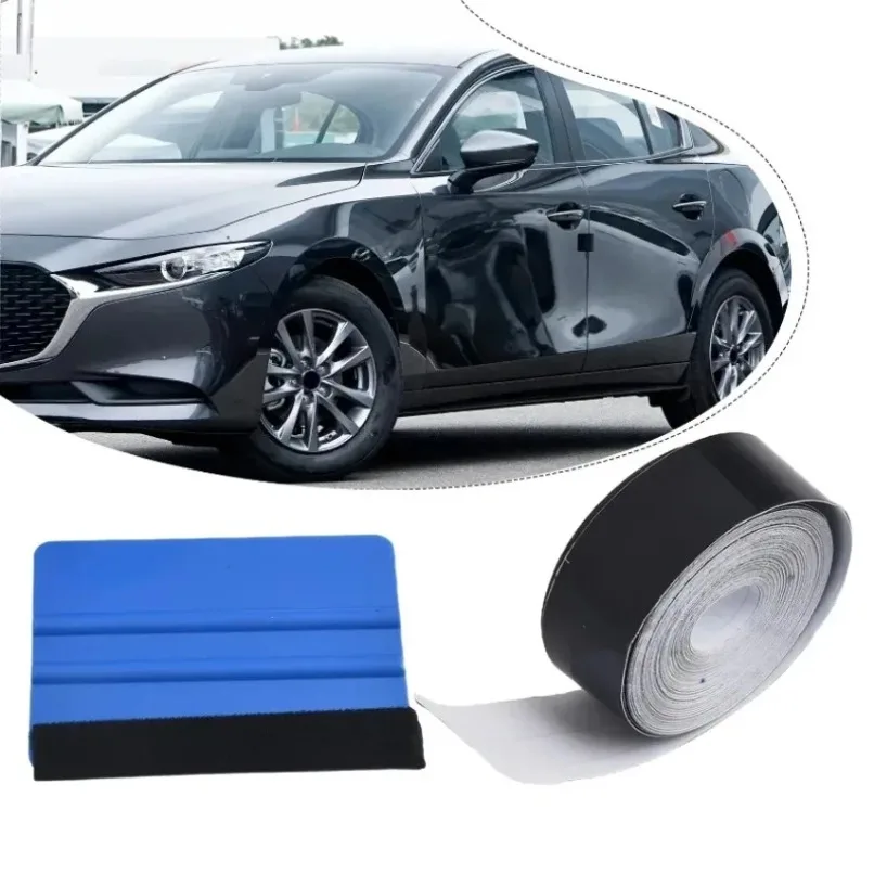 Felt Edge Squeegee Double Sided Tape Kit  Vinyl Wrap Window Tint Film Application Tool for Auto Sticker Decal Wrapping Install - view 2