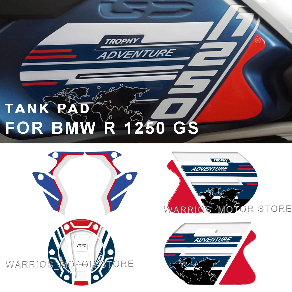 3D Resin Motorcycle Gas Fuel Tank Pad Protector Decal Waterproof Stickers For BMW R 1250GS Adventure  2021 2022 2023