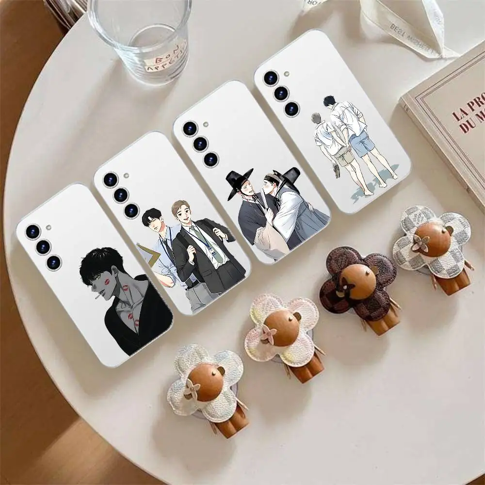 B-Bj-A-Alexs Capa de telefone transparente anti-impressão digital para Samsung Galaxy A52, A12, A51, S24, S23, S22ULTRA, S21 Edge, S20LITE, Plus