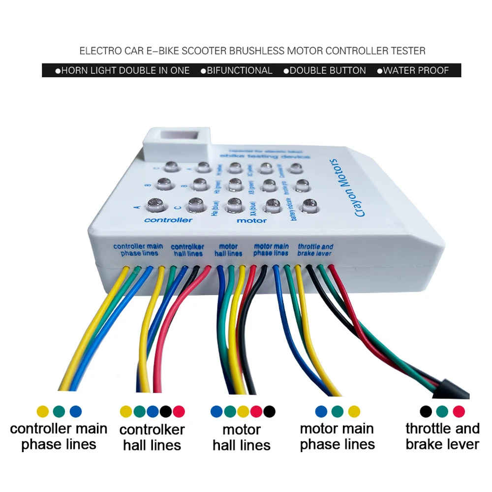 Electromobile Repair Device Scooter Maintenance Detector Brushless Motor Hall Controller 24V/36V/48V/60V/72V E-bike Tester