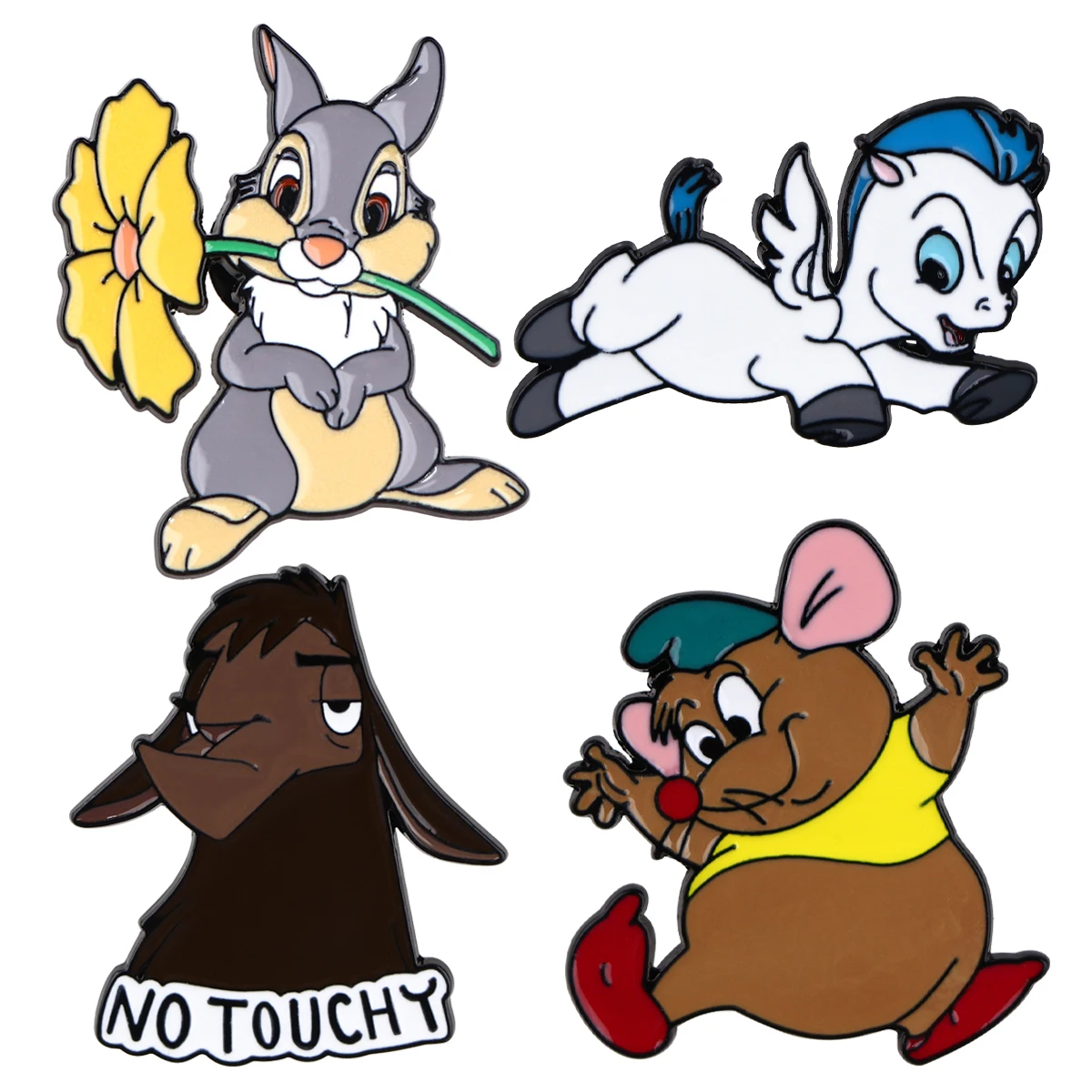 

Cute Bambi Enamel Pin Lapel Pins Cartoon Mouse Badges on Backpack Rabbit Brooches for Women Cosplay Accessories Friends Gifts