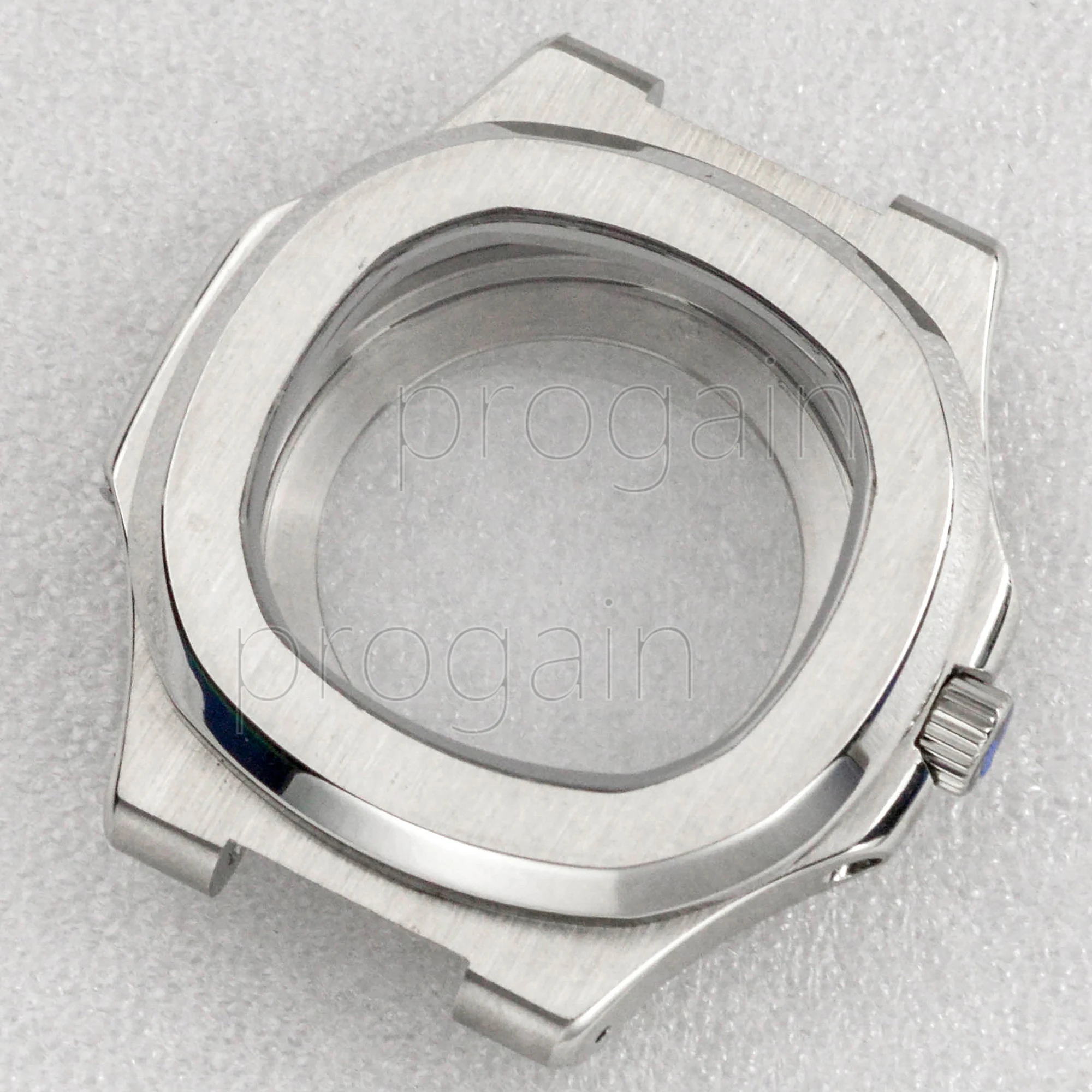 NH35 Case for Nautilus Silver Watch Case Stainless Steel Sapphire Glass Mod Case fit NH36 NH35 Automatic Mechanical Movement