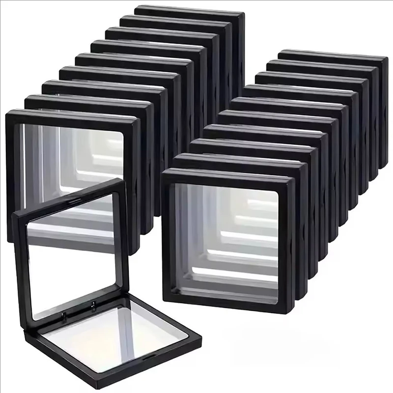 5/10pcs, Transparent Floating Display Box, Plastic Film Jewelry Packaging Box Jewelry, Necklace Ring and Collectible Storage Box