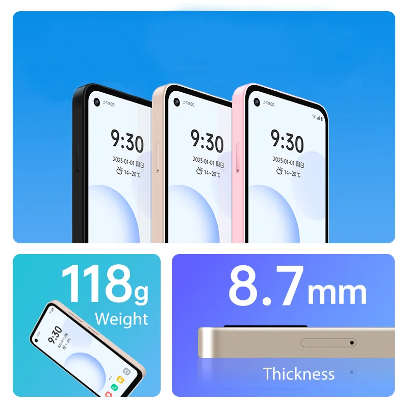 Imagem -03 - Smart Phone Mini Multilingue Qin Versão Global Play Store Android 12 Mtk G99 5.02 Polegadas 8gb 256gb
