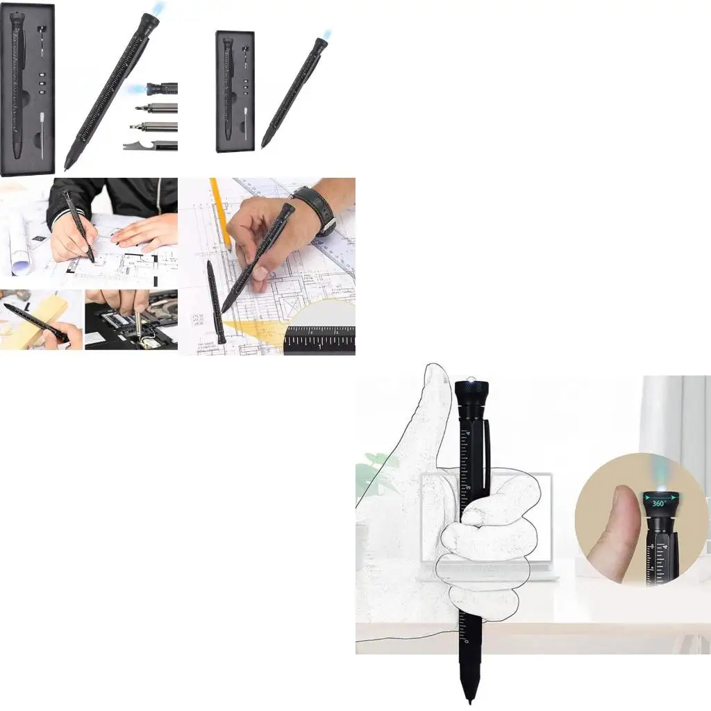 

12 in 1 Multi Tool Pen Gadgets, 12 in 1 Multifunctional Ballpoint Pen Men Gift for Dad Boyfriend Birthday Christmas Gift