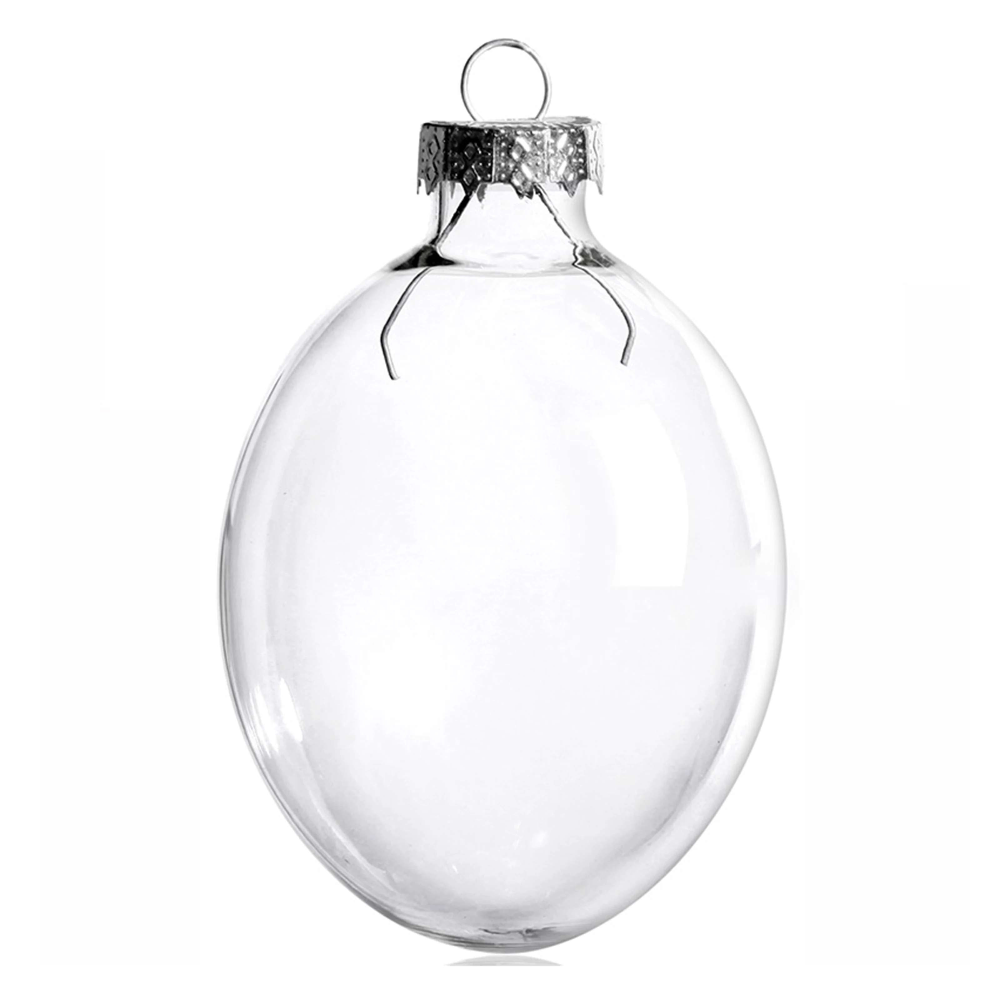 5 Pieces x DIY Paintable Home Wedding Christmas Decoration Ornament Ball 80mm Glass Egg