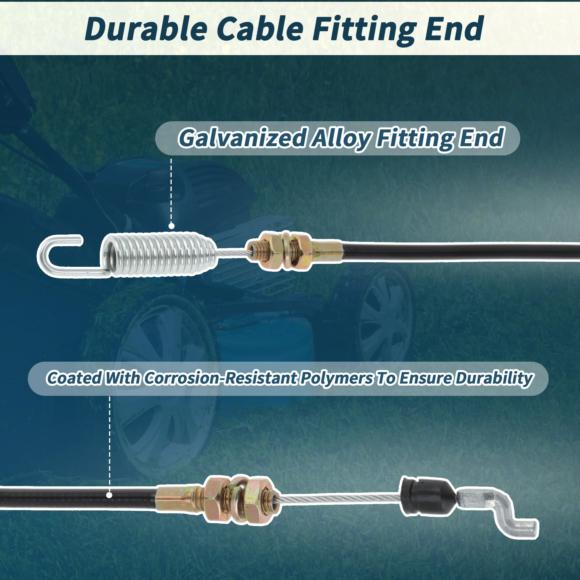 Motoforti No.94604343 Cable de control de accionamiento para CUB CADET CC760ES para cortacésped artesanal