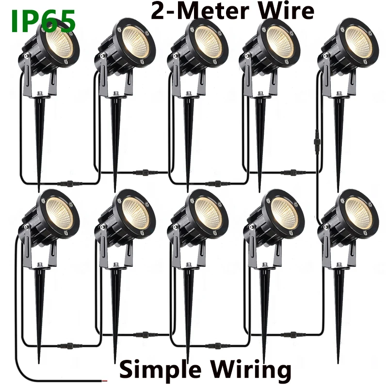 Outdoor LED Tuin Spotlight 220 V 10 W/20 W/30 W 2 M Draad 2-10-in-1 Verstelbare Tuin Decoraties Lampen voor Feestverlichting