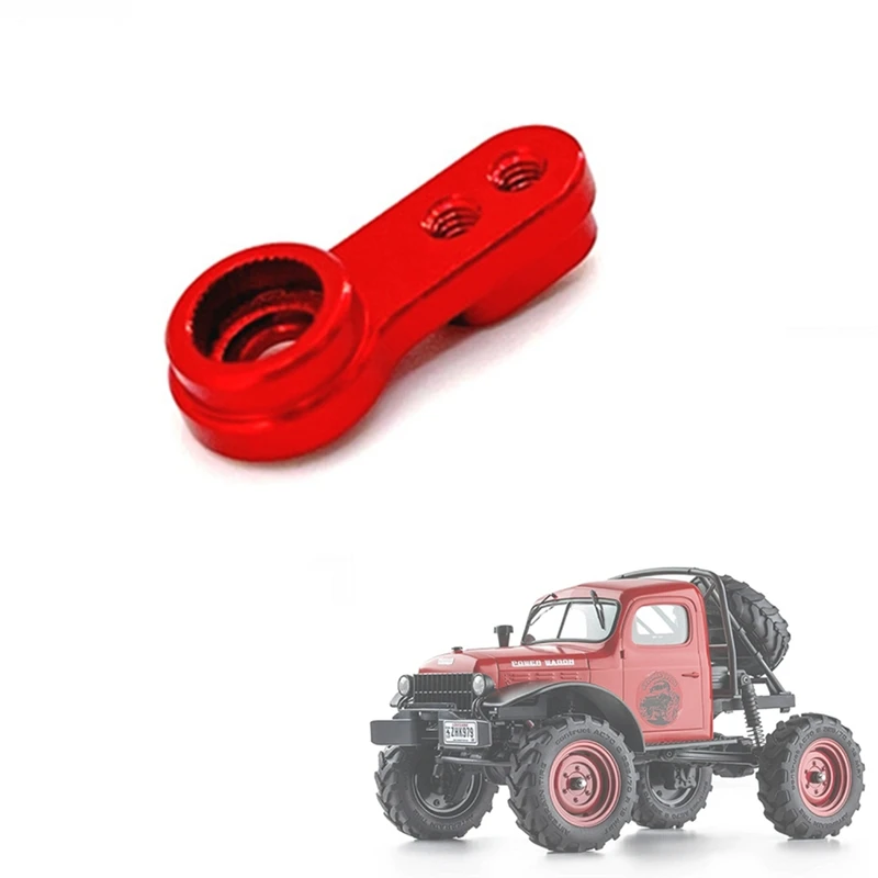 1 PCS Metal Servo Arm Servo Horn For FMS FCX24 1/24 RC Crawler Car Replacement Accessories ,Red