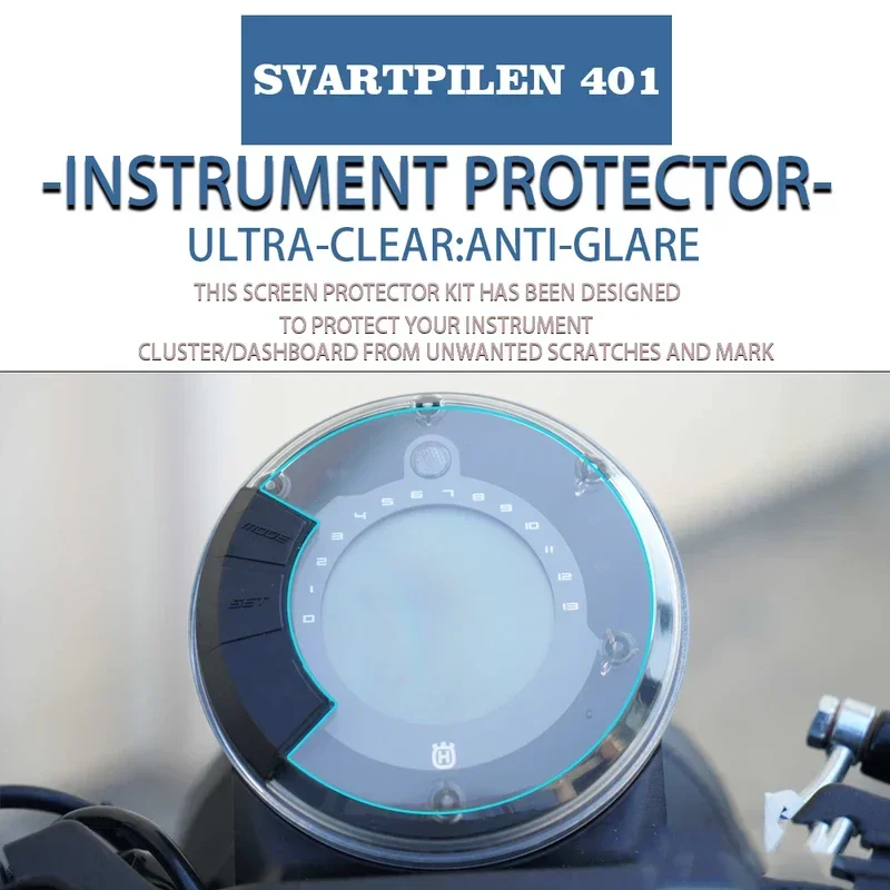 Motorcycle instrument screen protector suitable for Husqvarna Svartpilen 401, 701, Vitpilen 401, 2019