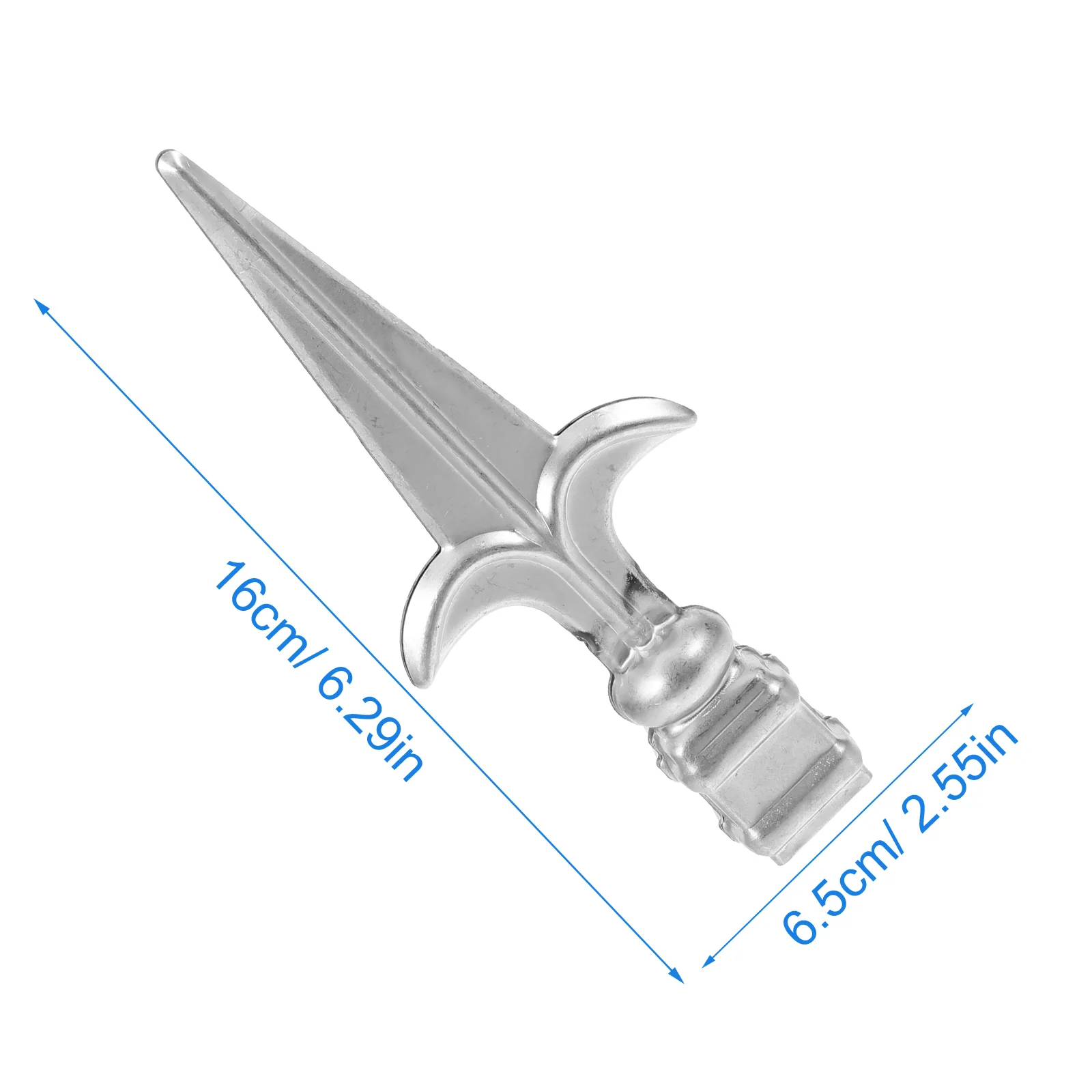 4 Stuks Barrière Hek Vangrail Tip Cap Post Caps Reling Hout Decoratieve Knipperende 1600X650X250CM Zilver Vervanging