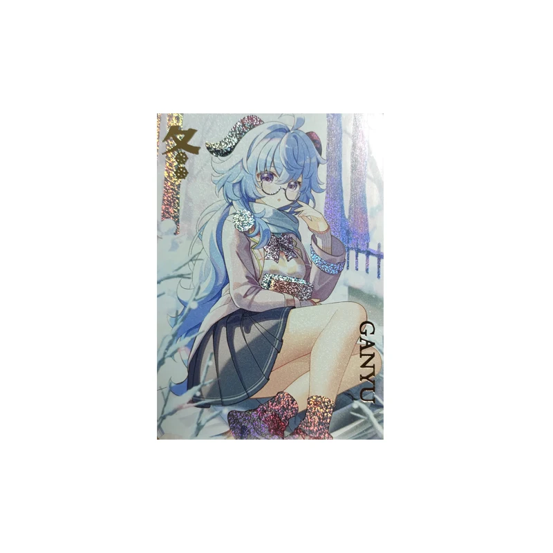 Anime Goddess Story Genshin Impact Homemade Diy Hutao Ganyu Kamisato Ayaka Yoimiya Collection Card Christmas Birthday Gift