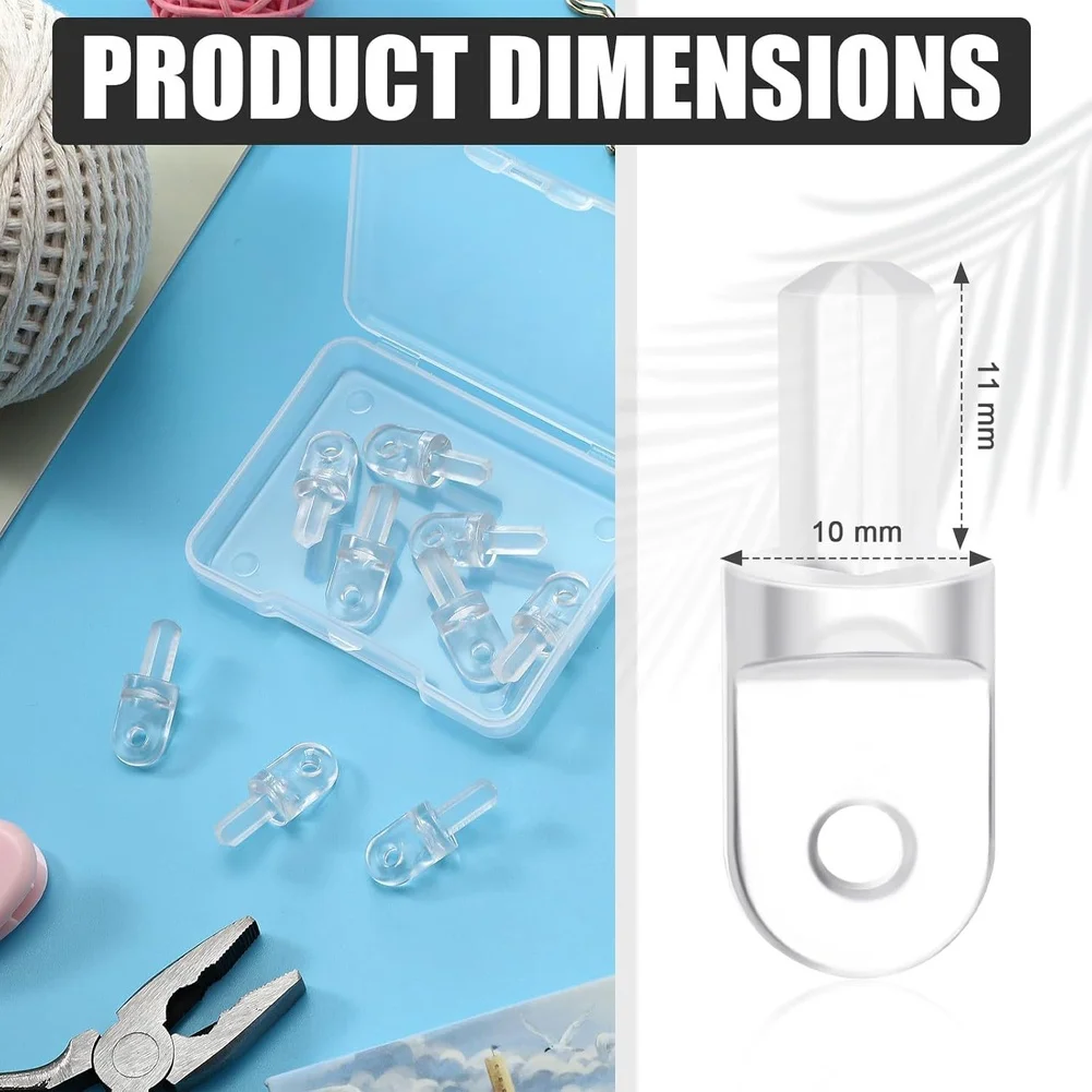 6pcs Transparent Blind Hooks for For window Curtains Tilt Rod Hangers Home Use Plastic Curtain Hook Repair Kit