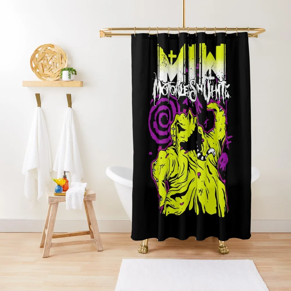 

Motionless in White Shower Curtain Anti-Mold Waterproof Shower Bathroom Box Luxury Bathroom Shower Curtain