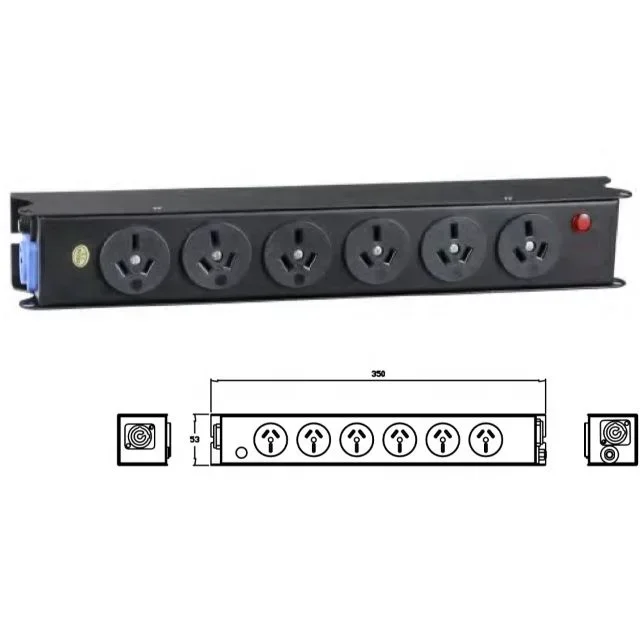 

Australia Power Strip 1 Powercon Input Power Distribution Box with 4 Australia Socket Output or 6 Edison Socket Output