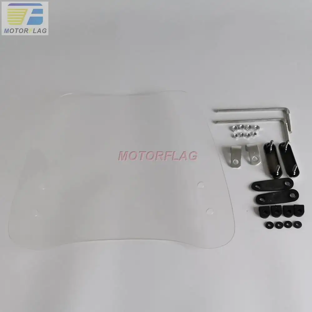 Scooter Windshield / Scooter Windscreen (2.5-3mm Thick, Acrylic, Mounting Accessories Included)