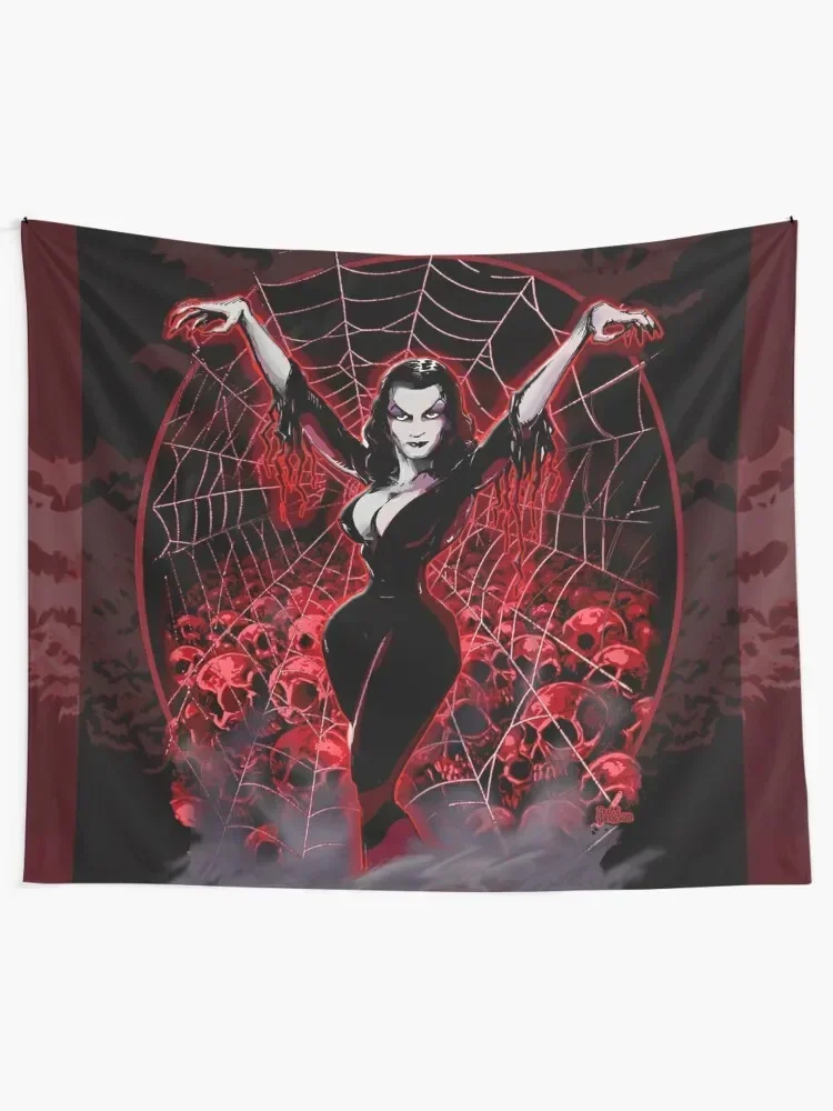 Vampira Spider web gothic Tapestry Things To Decorate The Room Decoration For Bedroom Tapestry