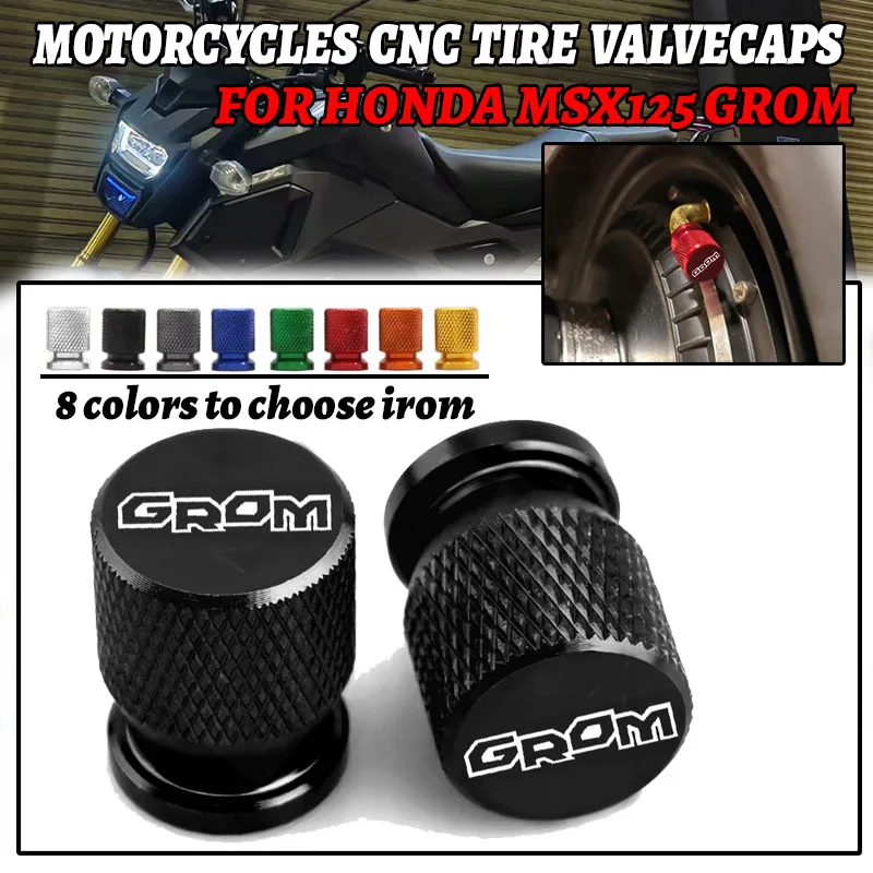 2 PCS For MSX125 Grom MSX 125 2013-2016 2017 2018 2019 2020 Motorcycle CNC Accessories Wheel Tire Valve Stem Caps Airtight Cover
