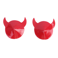 Breast Stickers Horn Stickers Disposable Self-Adhesive Cloth Breast Pasties Pad Nipple Cover Bra Sexy Devil Nipple Stickers