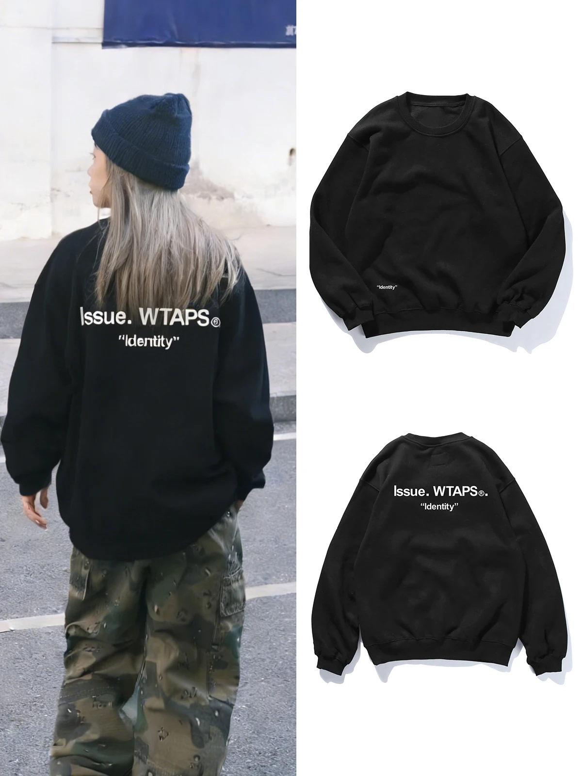 

Толстовка YU WEN LE WTAPS IDENTI Hidden Version с флисовой подкладкой для подростков и молодежи, повседневная хлопковая толстовка для пар