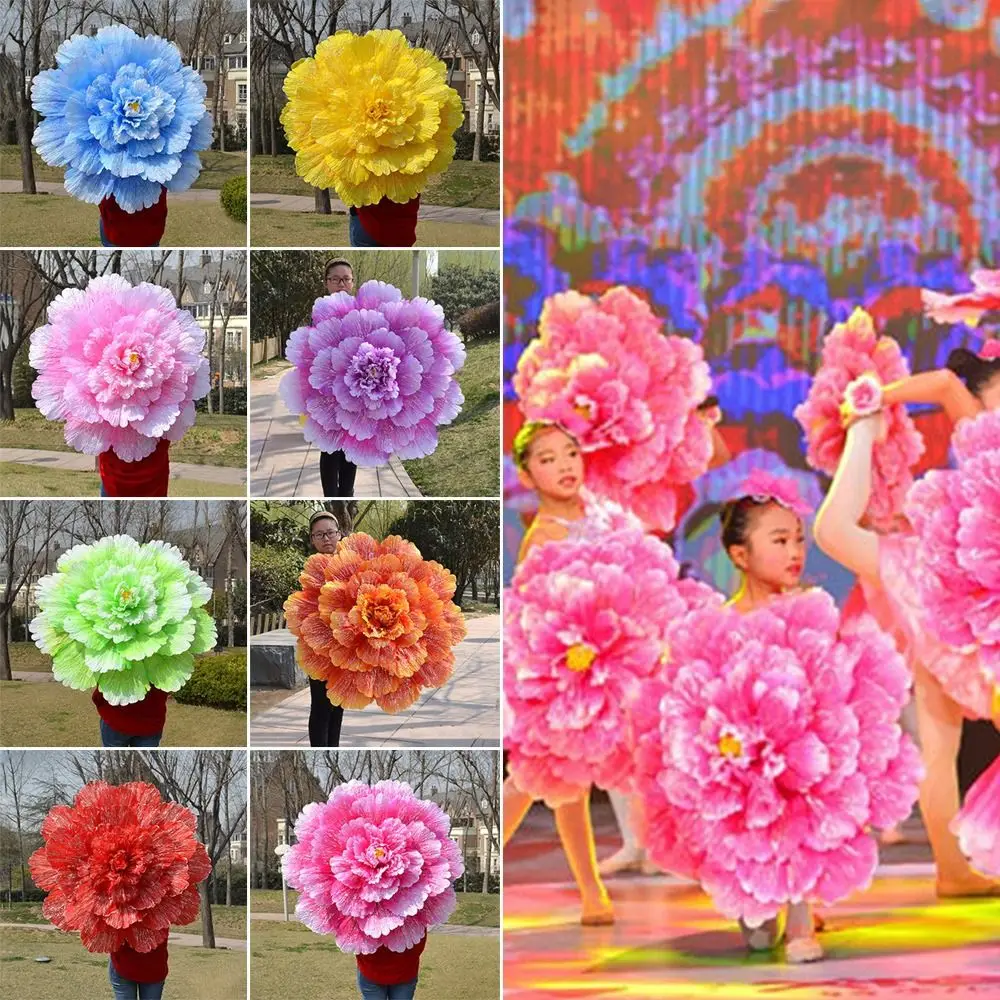 

New 70cm Dance Props Umbrella Bamboo Multi Color Stage Art Classica Brolly Handmade DIY Peony Umbrella People