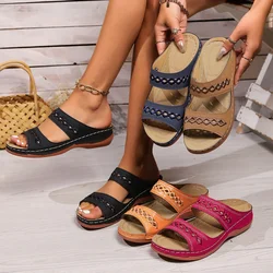 Women Sandals 2024 New Wedges Shoes Premium Orthopedic Open Toe Sandals Vintage Anti-Slip Casual Platform Retro Shoes for Women