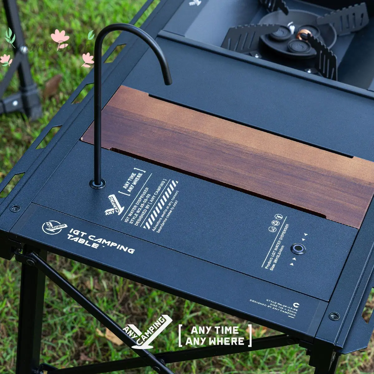 Outdoor IGT table camping folding portable storage table aluminum alloy lifting multi-function table