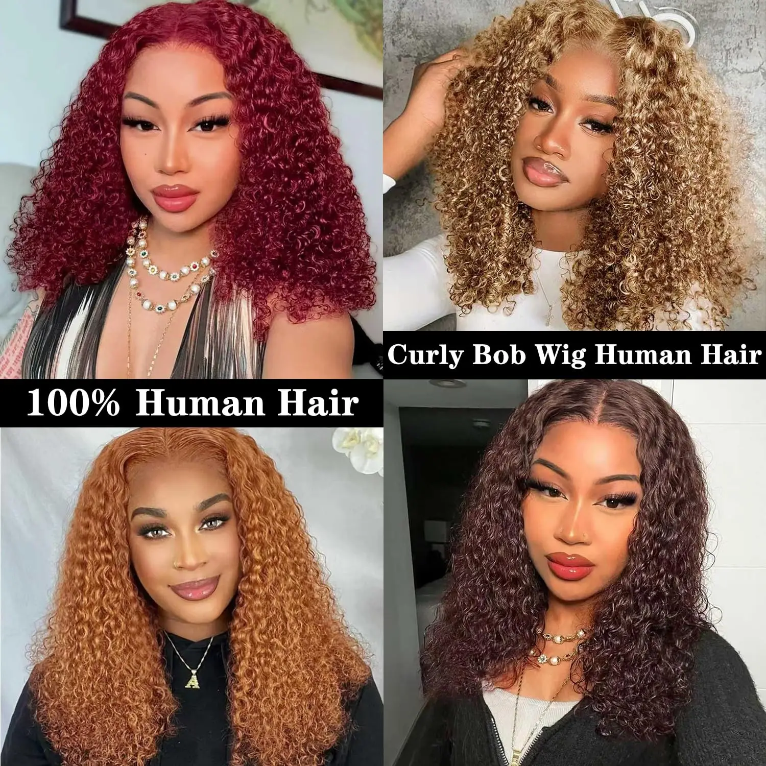 Deep Wave 13x4 Lace Frontal Bob Wig 200% Density Brazilian Pre Plucked Virgin Hair 100% Human Hair Wigs #1B lnvisible Lace Wigs image 6