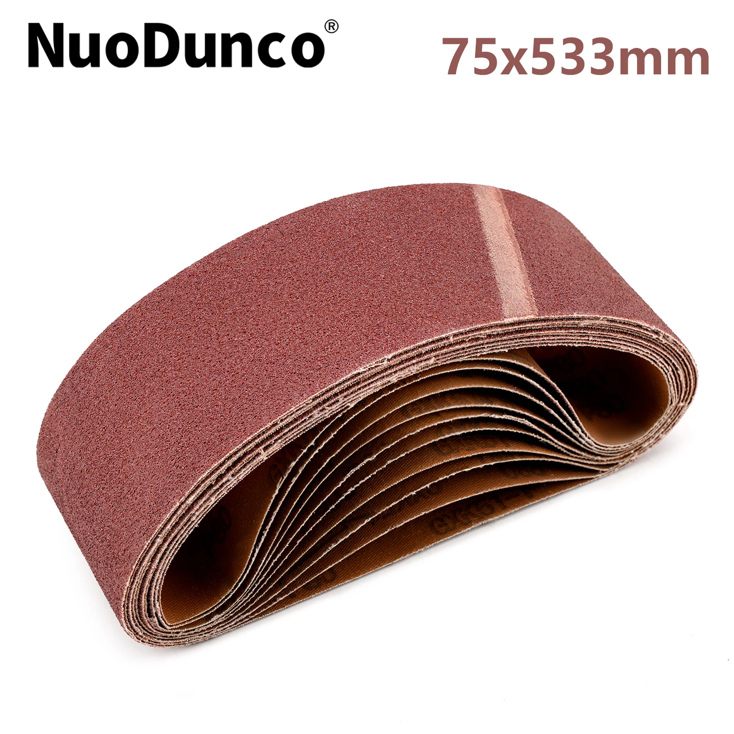 10Pack 533x75mm Sanding Belts Wood Soft Metal Polishing Sandpaper 40-320 Grit Aluminum Oxide Abrasive Belts for Woodworking