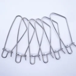 5pcs Fishing Snap Hooked Stainless Seel Live Fish Hook Snap Pin Fastlock Clip Multifunctio Fish Lock Buckle Fishing Accessories