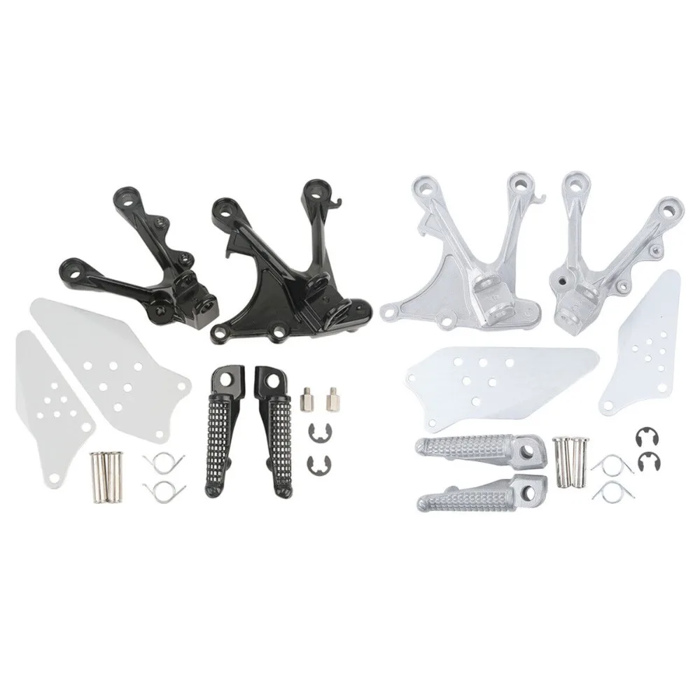 Front drive pedal Black&Silver foot nail installation bracket kit suitable for Kawasaki Ninja ZX6R 2005-2008 2007 store 390-006