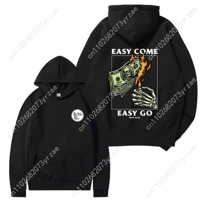 Easy Come Easy Go 2 Retro Sweatshirt Heren Dames Trui Mode Comfortabele Hoodies Sweatshirts Ademende Vintage Tops