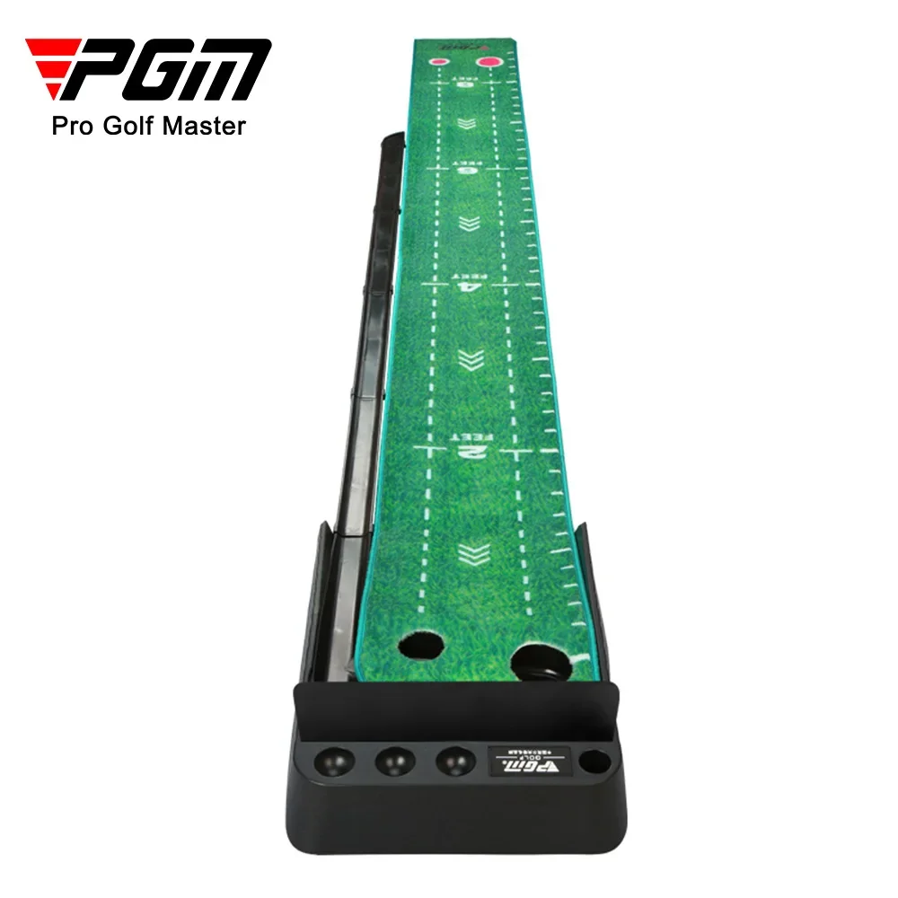 PGM 3m Indoor Golf Putter Training Mat Putting Green Trainer with Goal Hole Return Track Range Scale Velvet Rug Blanket TL020